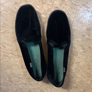 Black velvet Keds